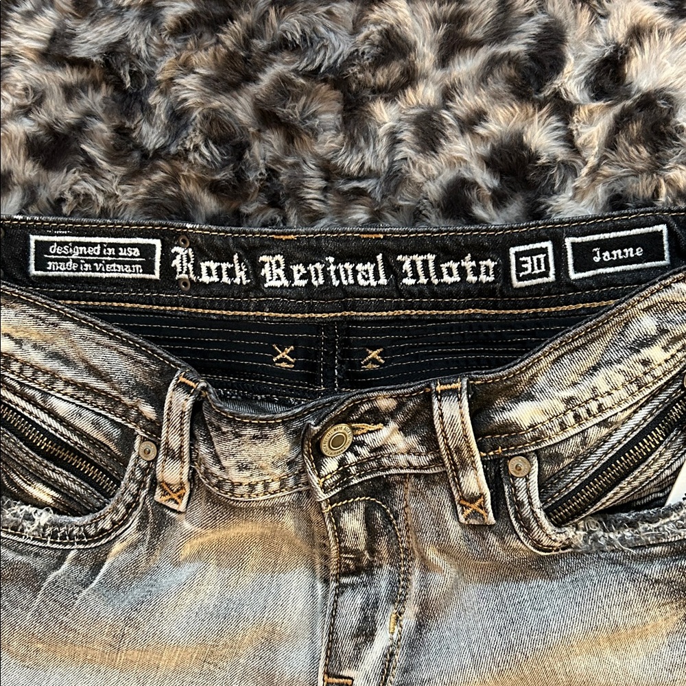 Rock revival Moto shorts NWT TAG SIZE 30 - Picture 11 of 16